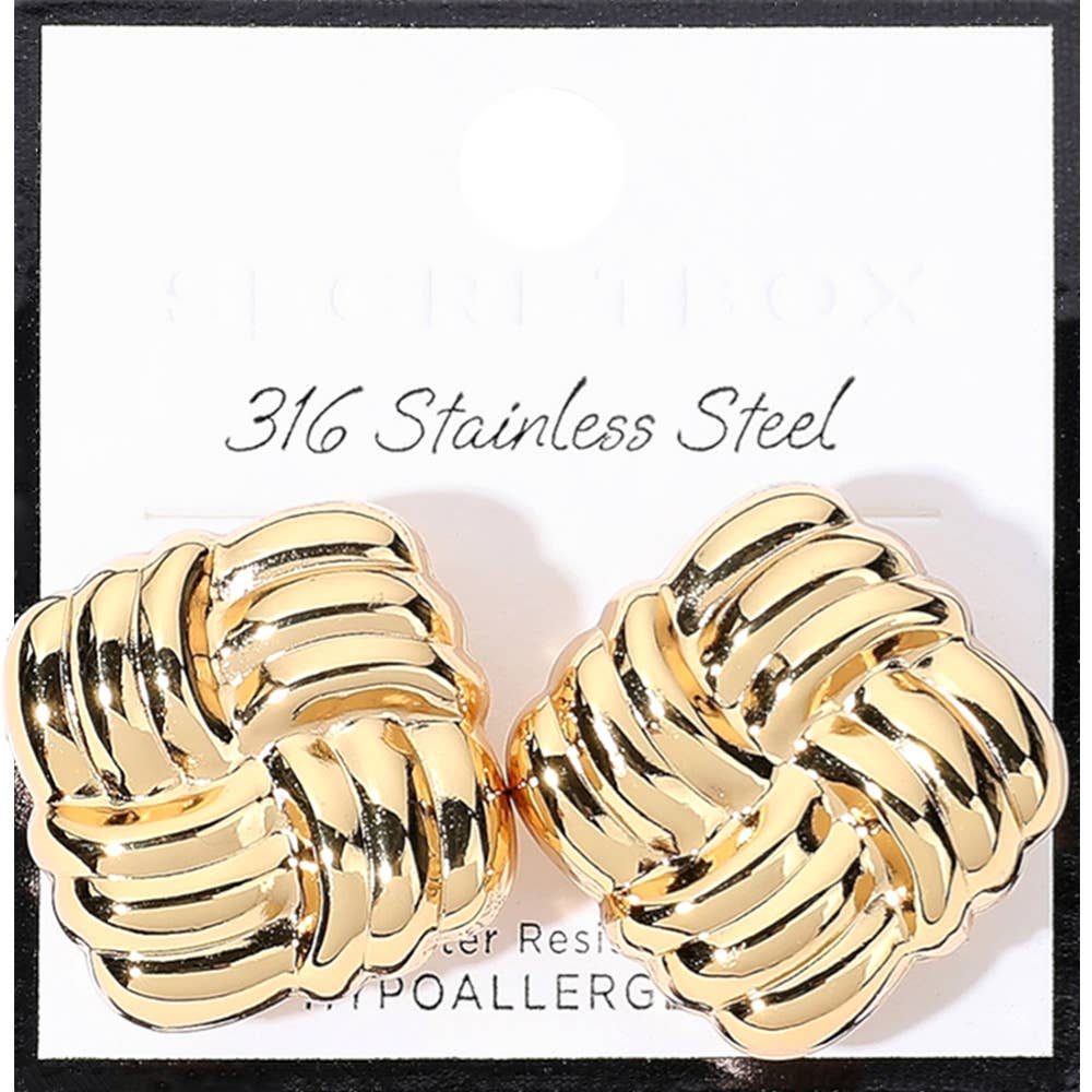 Chunky Geometric Earrings - Gold