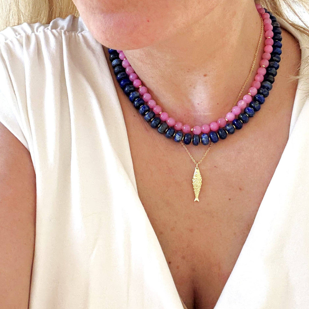 Midnight Skies Lapis Necklace: 18 inch