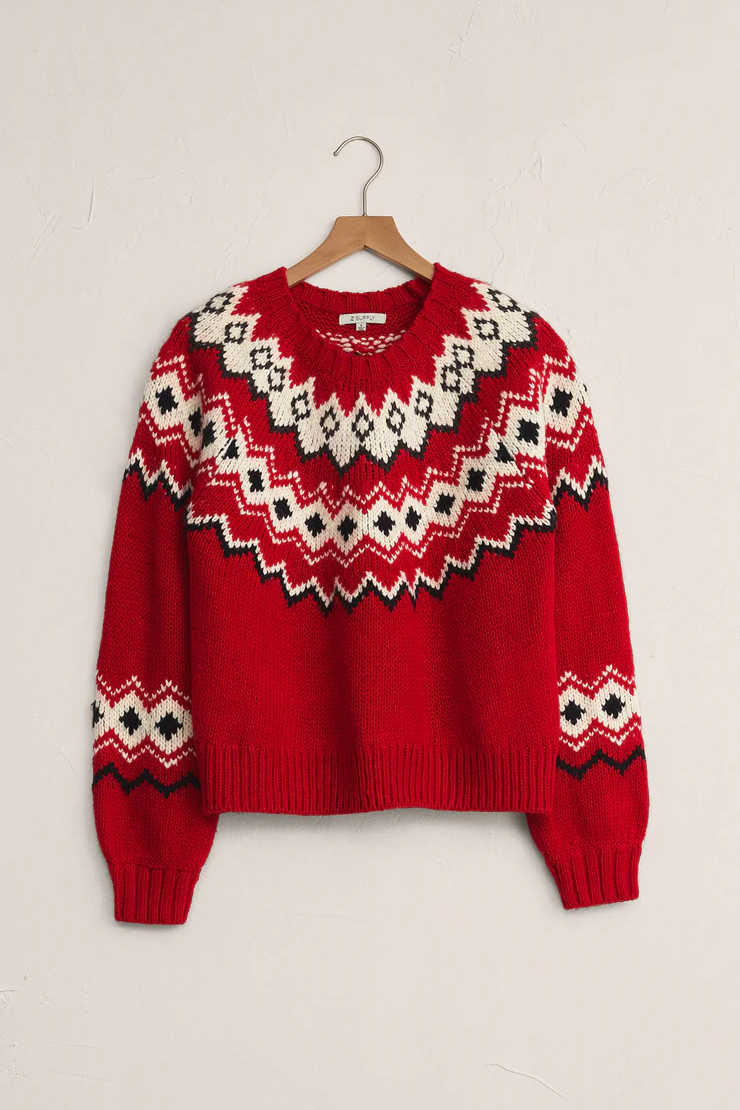 Adornment Sweater - Festive Red