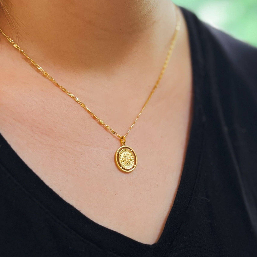 Golden Bee Signet Necklace