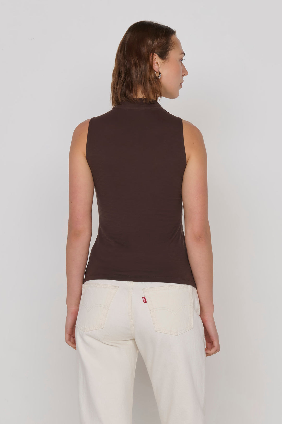 Nation Anais Halter Tank Cocoa back