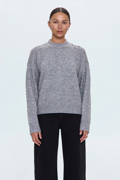 Aura Sweater - Charcoal Diamonte
