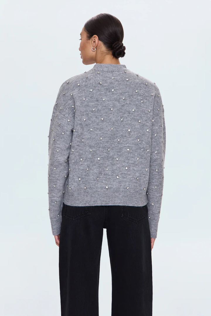 Aura Sweater - Charcoal Diamonte