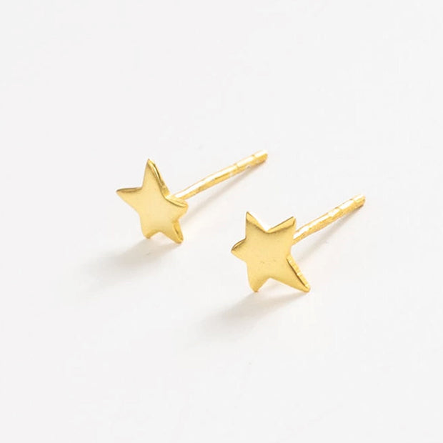 Alice Star Earrings - Brass