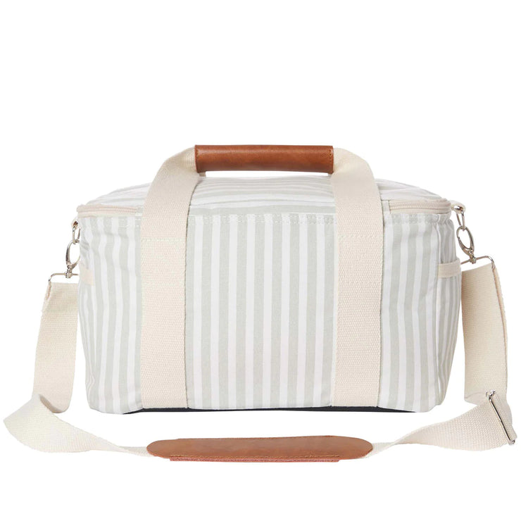 Premium Cooler Bag - Sage Stripe