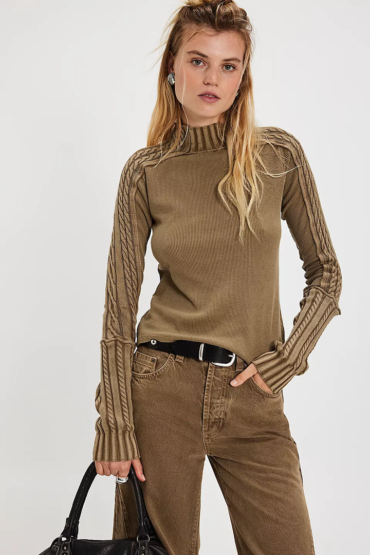 Breezy Swit Top - Fossil Dune