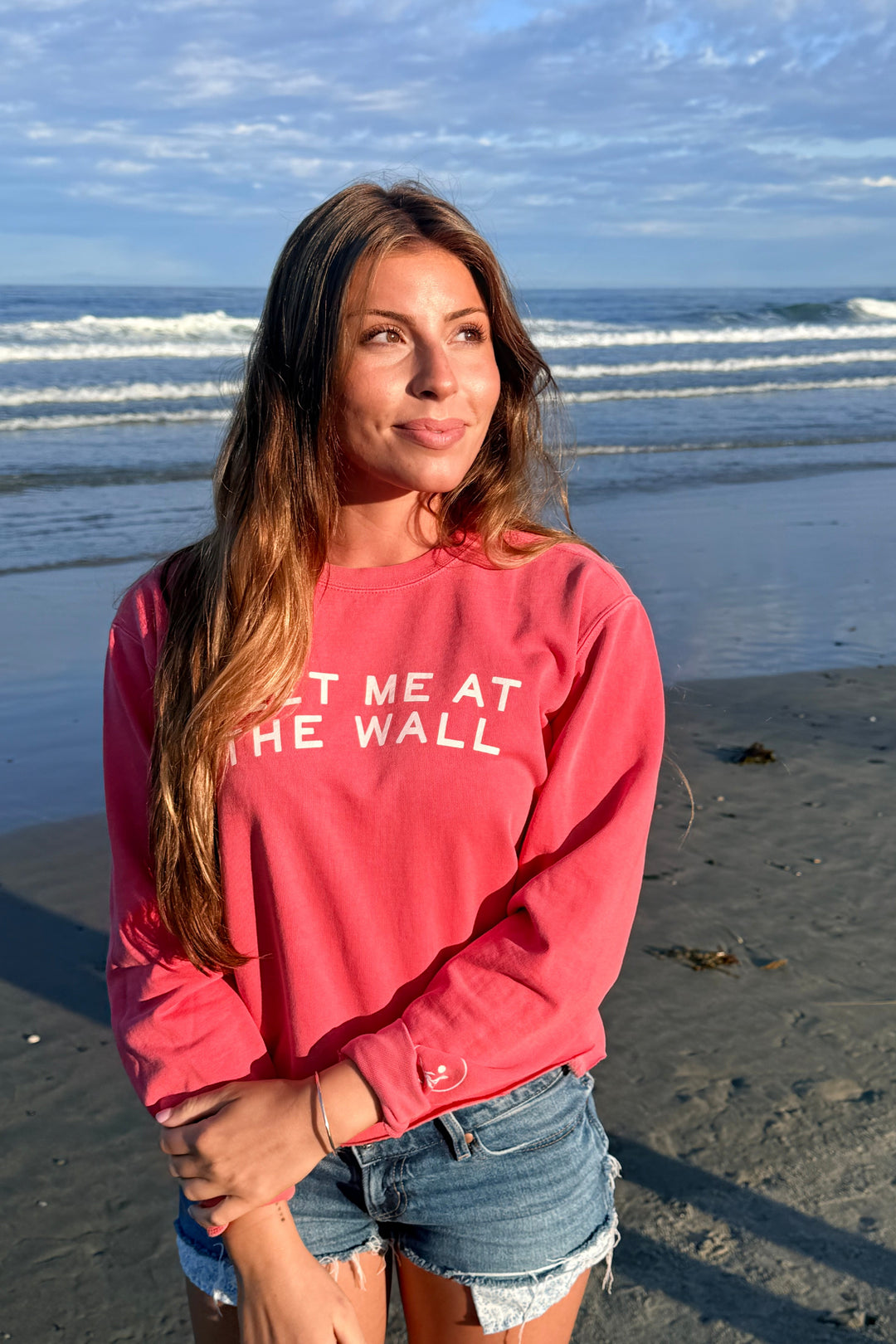 Meet Me At The Wall Sweatshirt- Watermelon