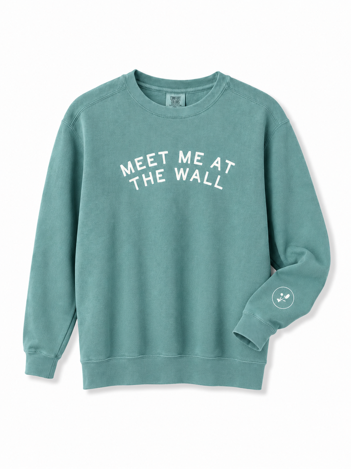 Meet Me At The Wall Sweatshirt- Seafoam
