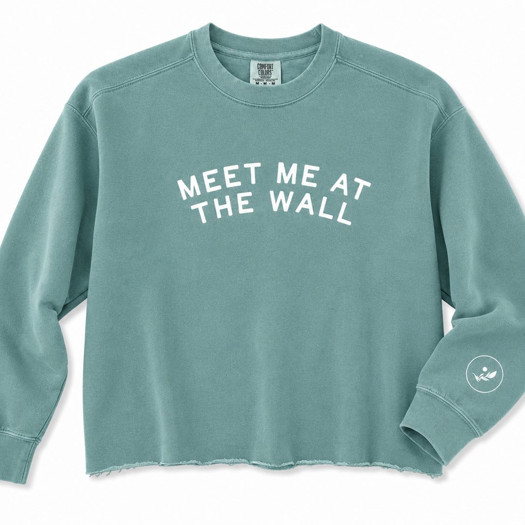 Meet Me At The Wall Sweatshirt- Seafoam