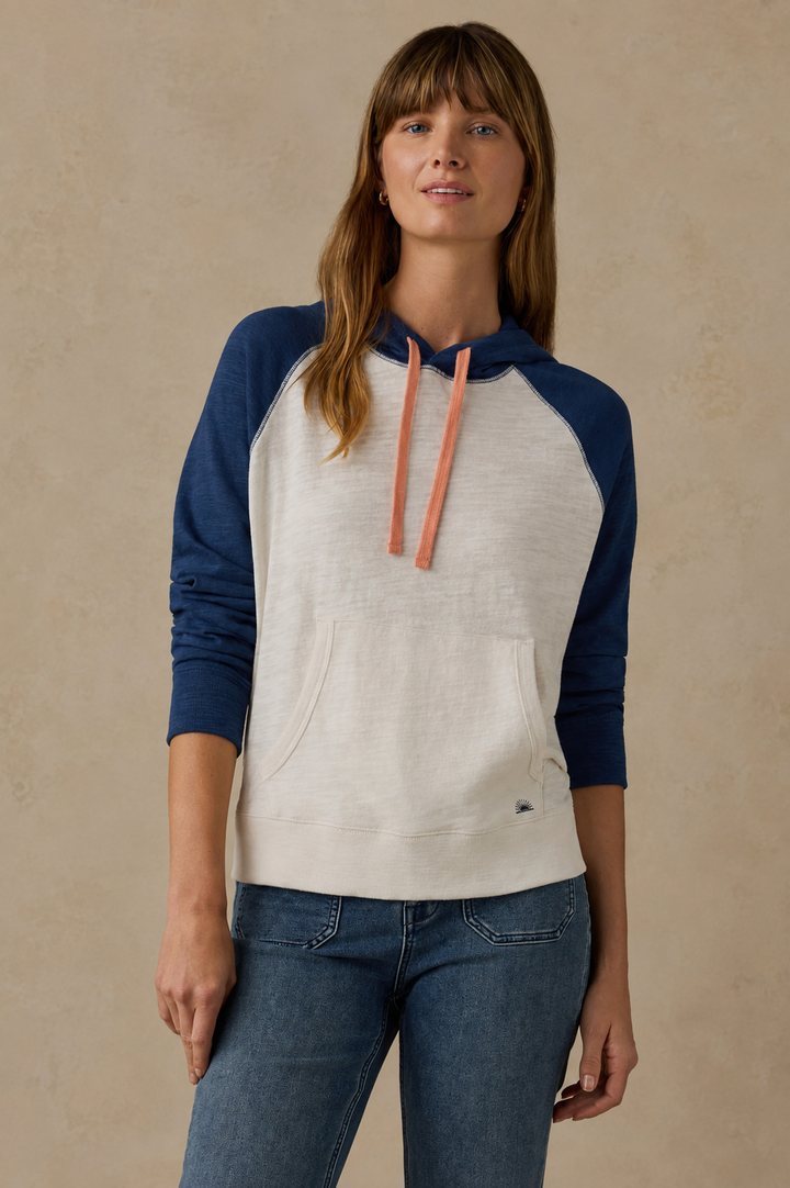 Sunwashed Slub Hoodie - Navy Varsity