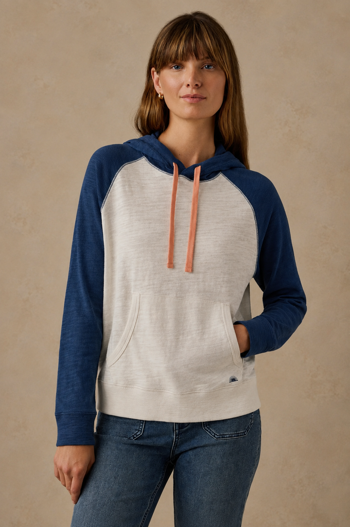 Sunwashed Slub Hoodie - Navy Varsity