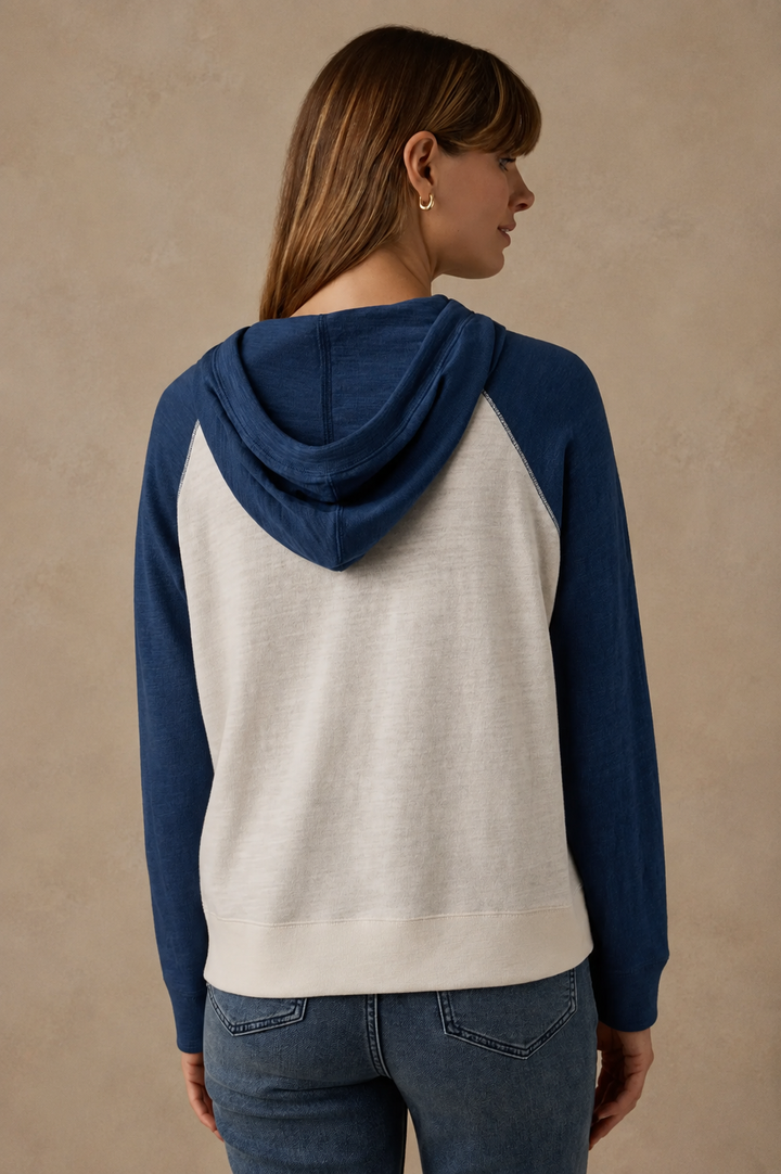 Sunwashed Slub Hoodie - Navy Varsity