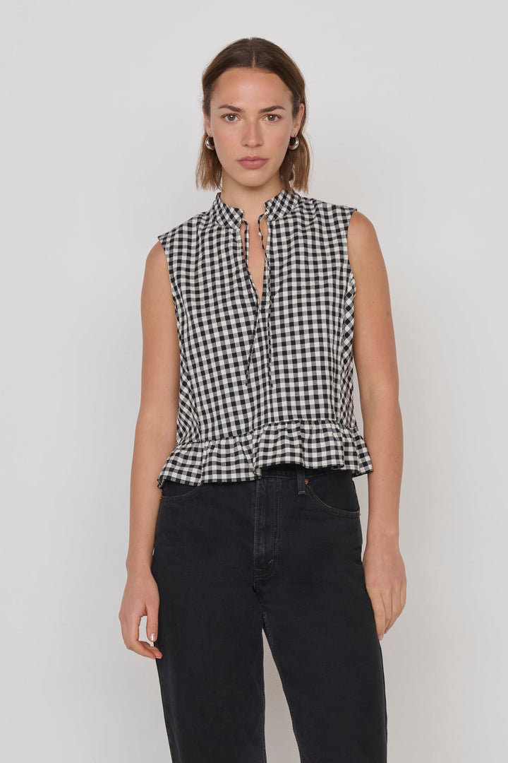 Nation Dana Tank Black Cream Gingham side