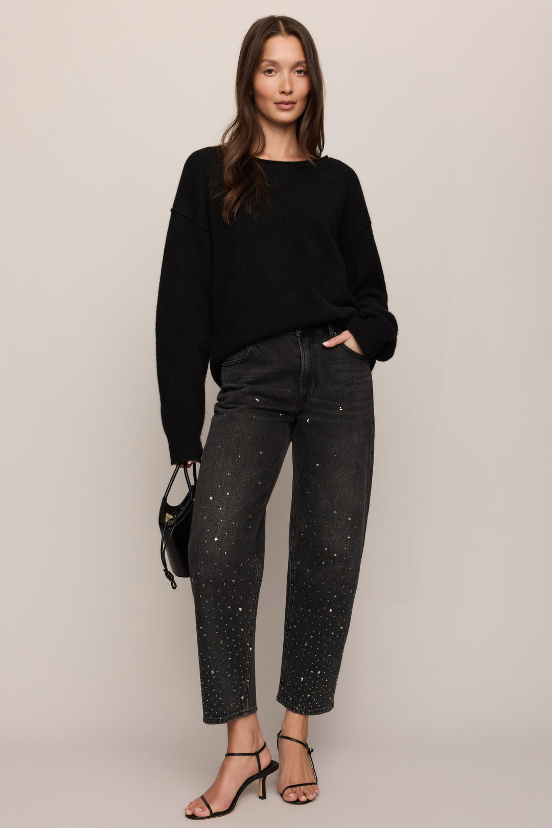 The Off Duty Mid-Rise Bowed Ankle Denim - Celestia