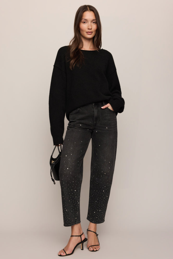 The Off Duty Mid-Rise Bowed Ankle Denim - Celestia