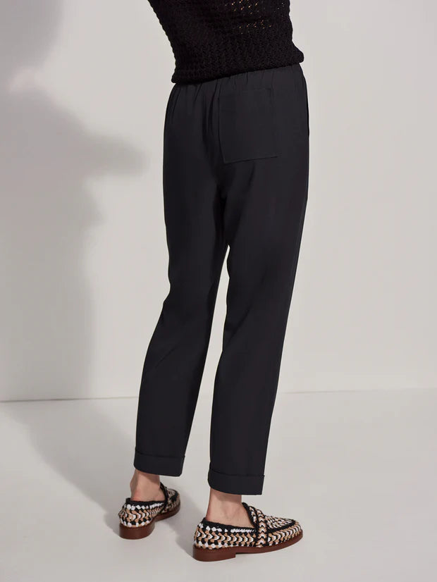 Everly Turn-up Taper Pant - Black