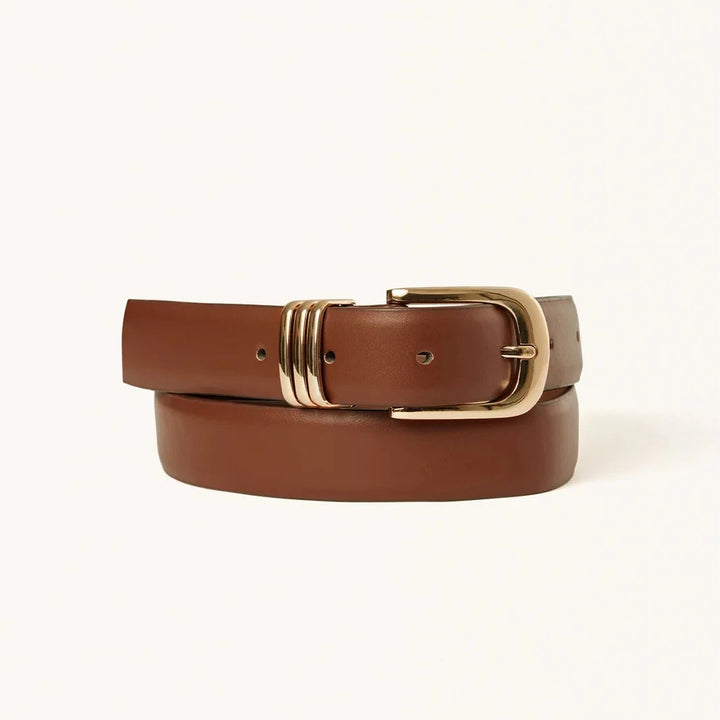 Geneva Belt - Tan/Gold