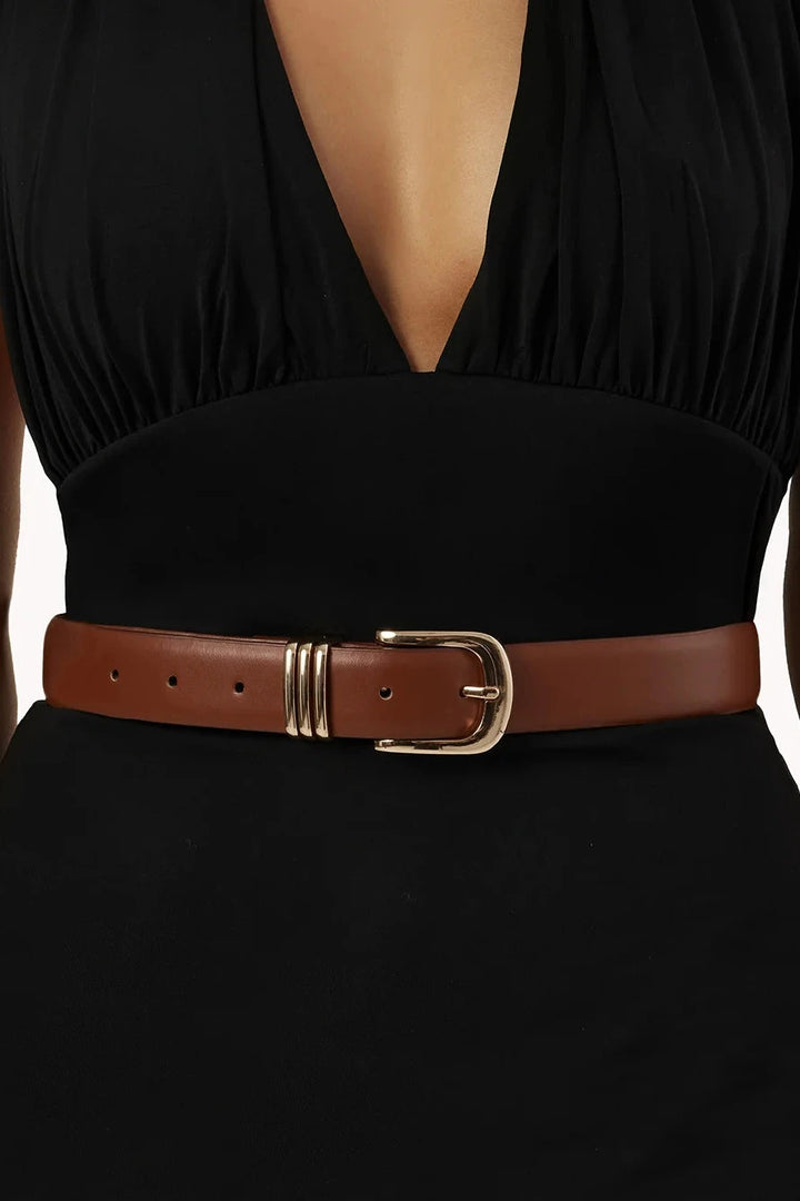 Geneva Belt - Tan/Gold