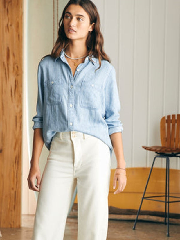 The Tried and True Chambray Shirt - Tried and True Stripe