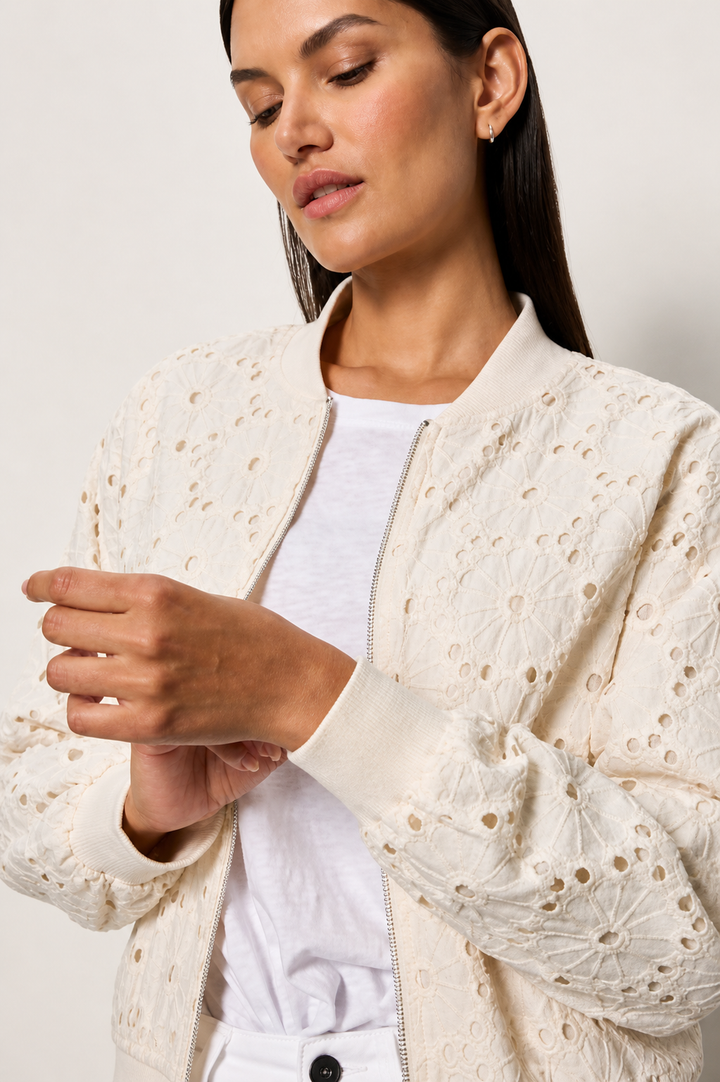 Marilyn Eyelet Bomber - Collagen
