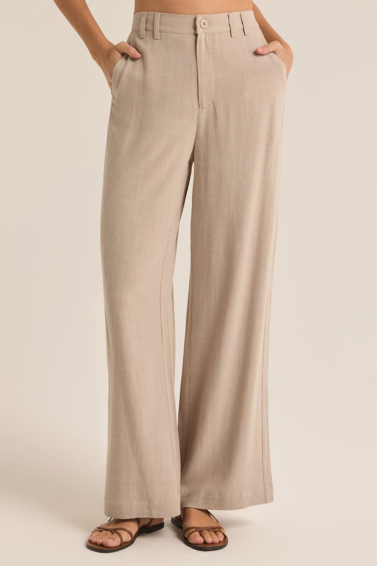 Farrah Comfy Pants mit Schlitz pecan main image 1