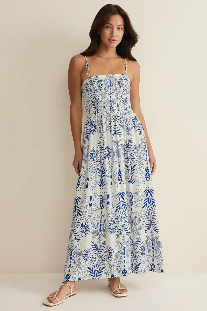 Paros Palm Maxi Dress