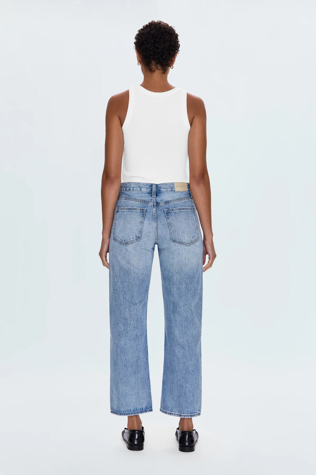 Lexi Mid Rise Bowed Straight Jean - Bowie