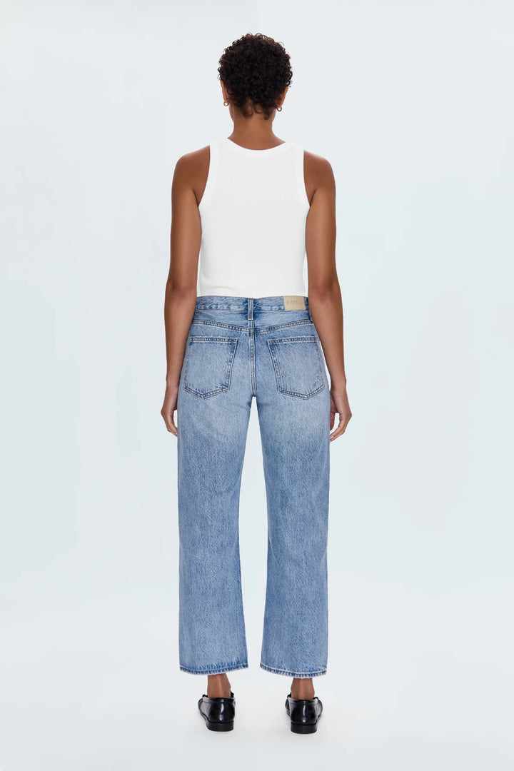Lexi Mid Rise Bowed Straight Jean - Bowie