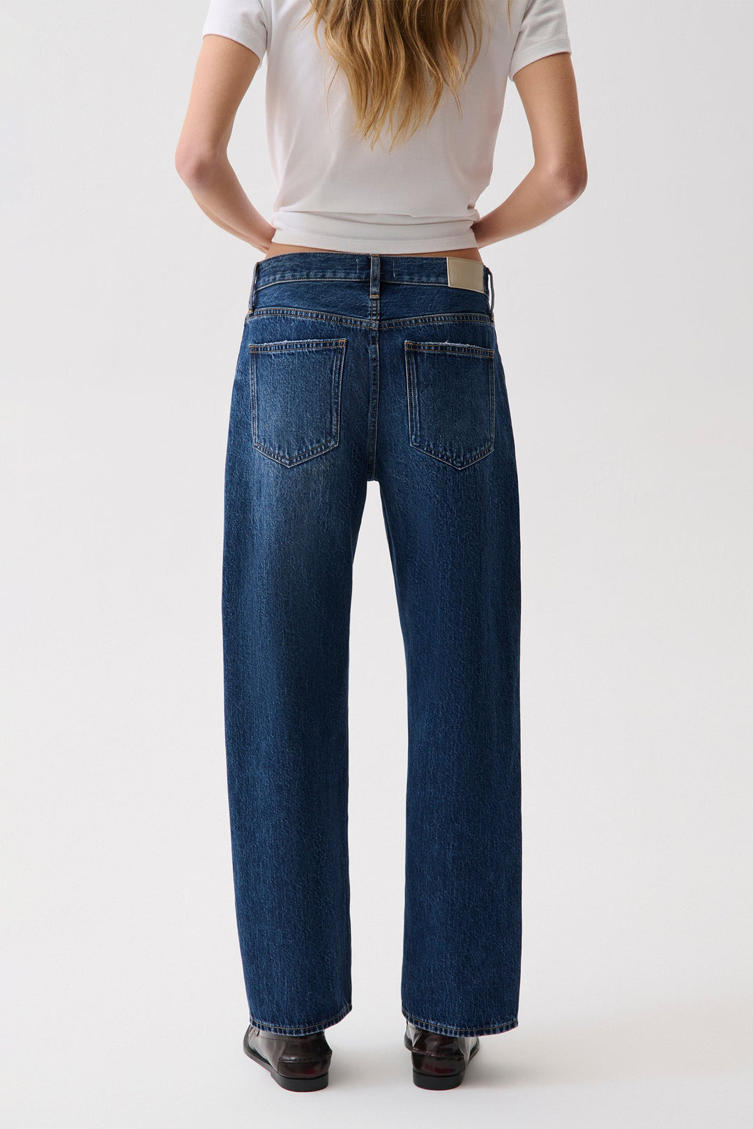 Pistola Lexi Mid Rise Bowed Straight Jean in Moonwave
