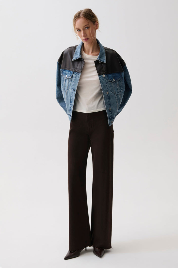 Pistola Penny High Rise Wide Leg Jean in Mocha