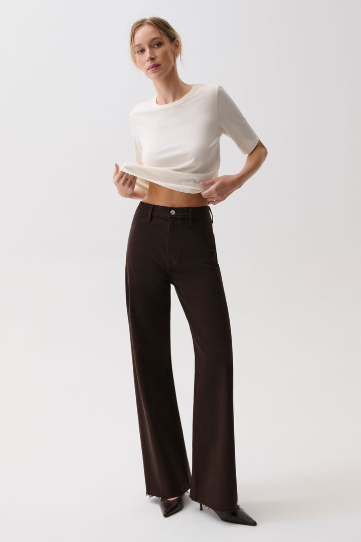 Pistola Penny High Rise Wide Leg Jean in Mocha
