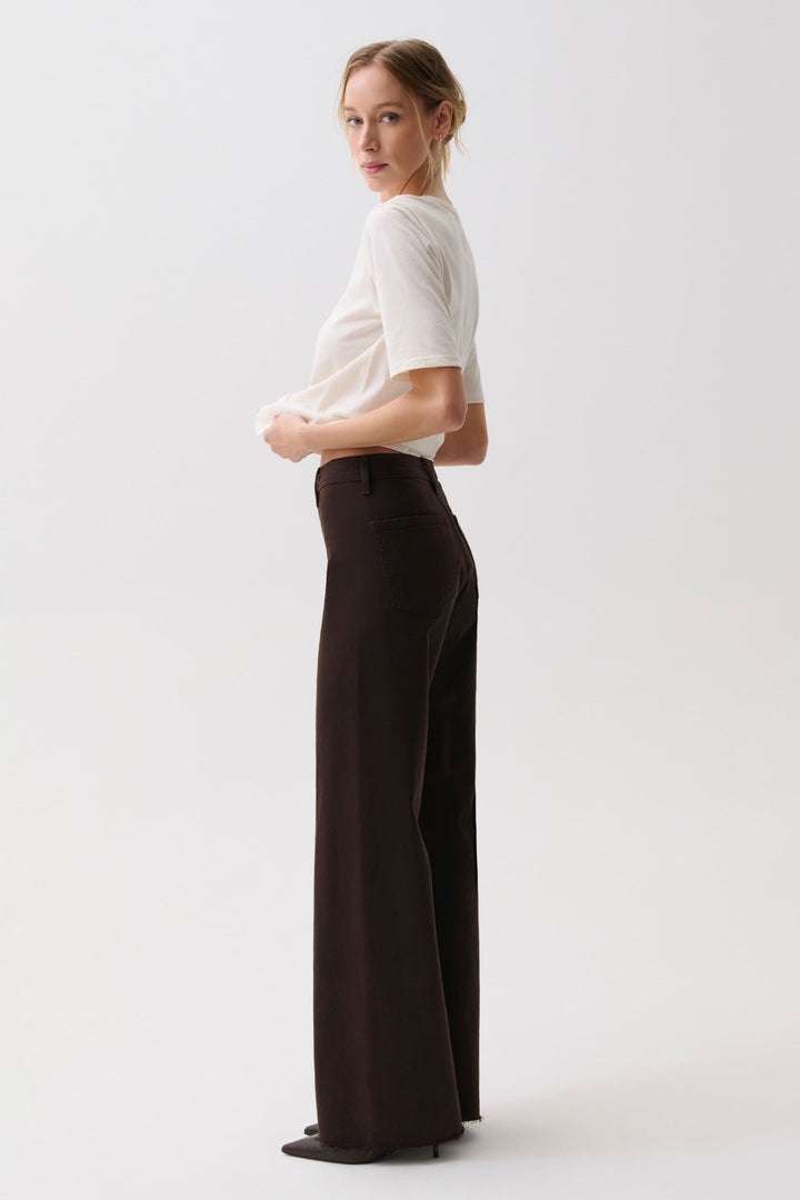 Pistola Penny High Rise Wide Leg Jean in Mocha