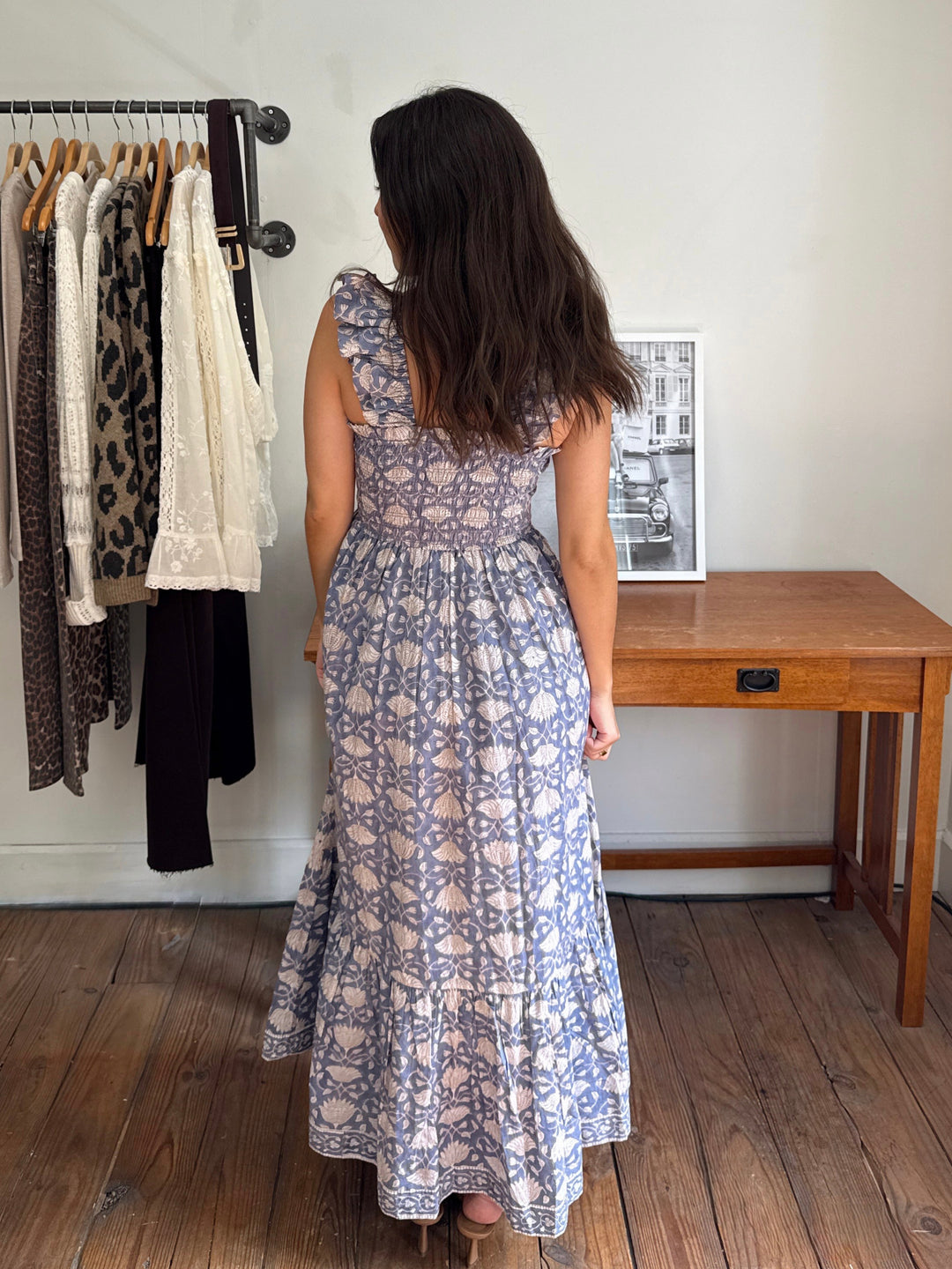 Sasco Dress - Blue Indigo Lotus