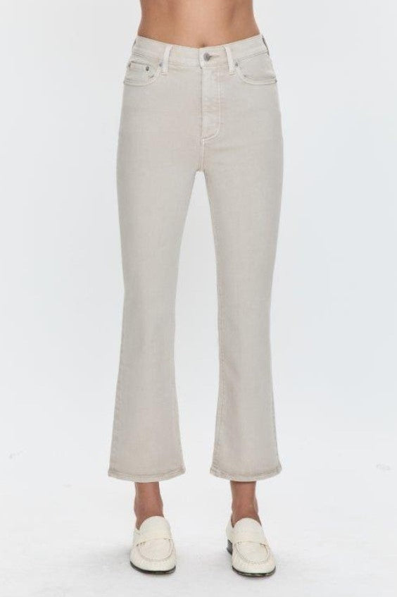 Lennon High Rise Crop - Stone