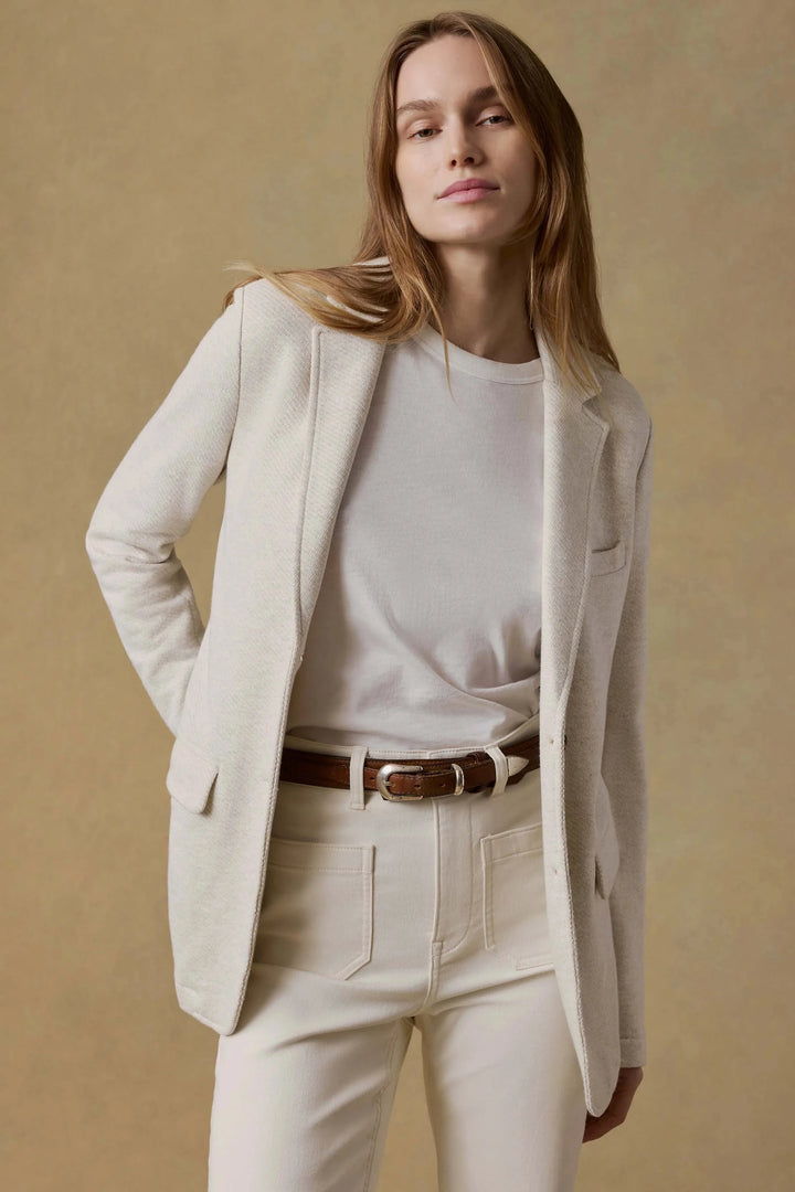 Inlet Knit Blazer - Lt Oatmeal Melange