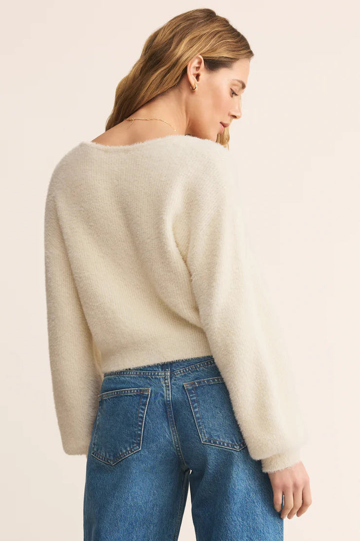 Sadira Fluffy Cardigan - Warm White