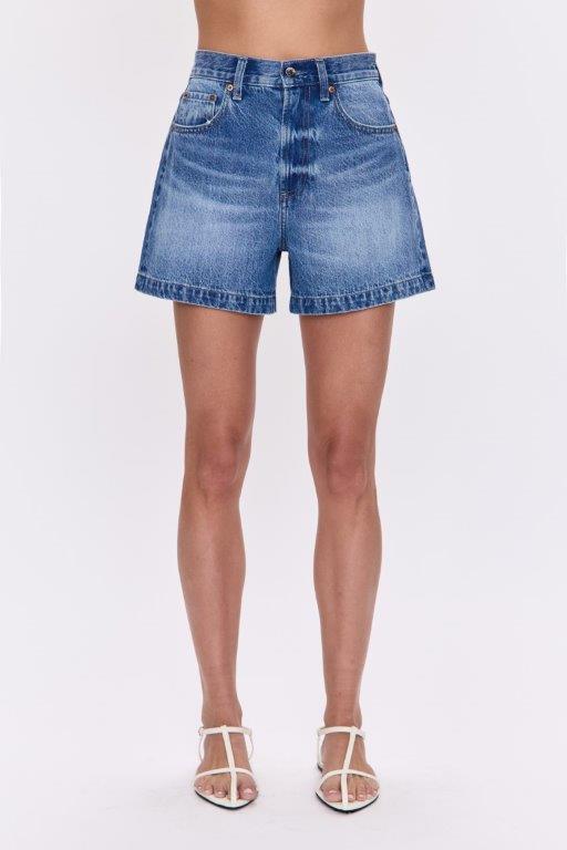 Saige High Rise A-Line Short - Safari