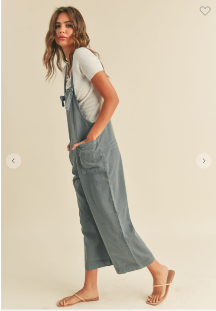 Tencel Washed Jumpsuit Slate Blue
