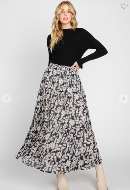 Mia Floral Maxi Skirt