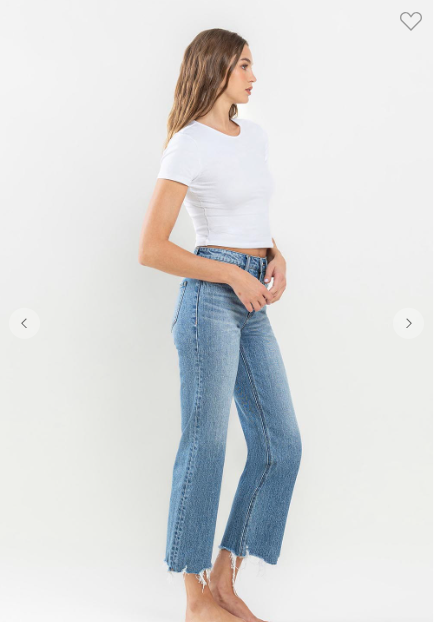 Eva High Rise Crop Wide Leg Jeans