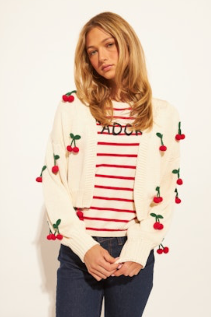Ezra Cardigan - Cherry Pop – Rivet Collective