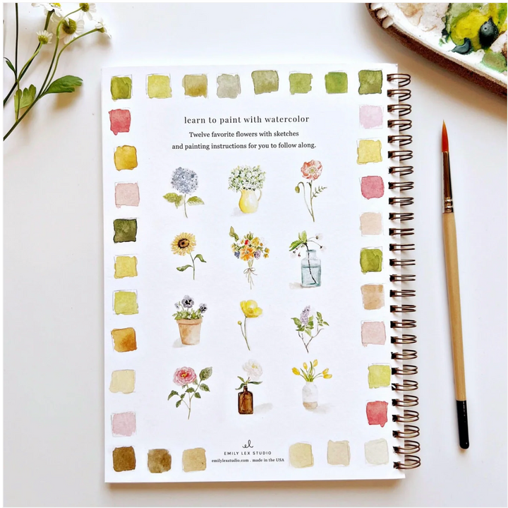 Emily Lex Watercolor Workbook - Flowers