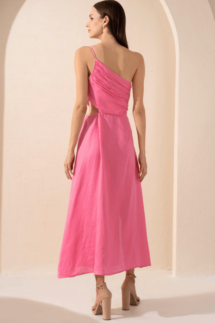 Romy Linen Dress - Pink