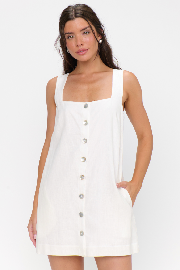 Everly Mini Dress - White