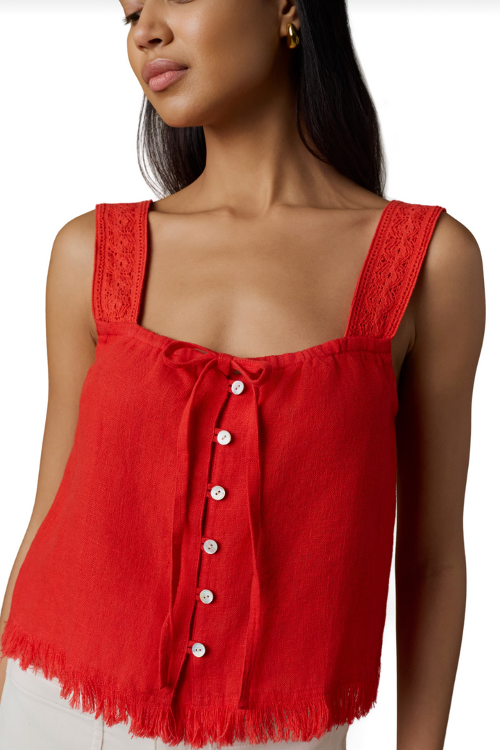 Sunny Top - Poppy Red