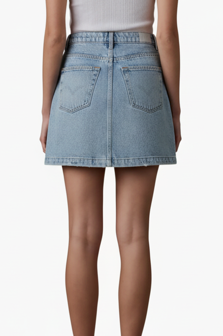 Solstice Denim Utility Skirt - Bay Drift Wash