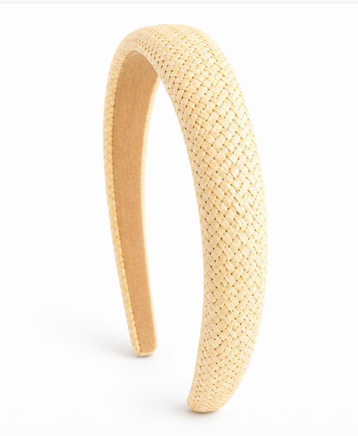 Skinny Natural Rattan Straw Headbands
