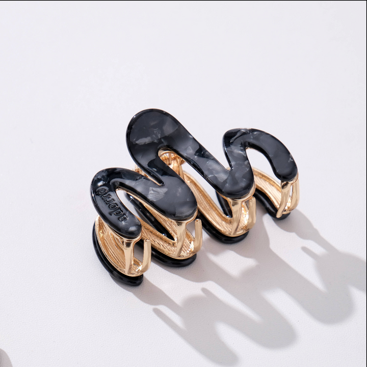 Mini Metal Squiggle Claw Clip