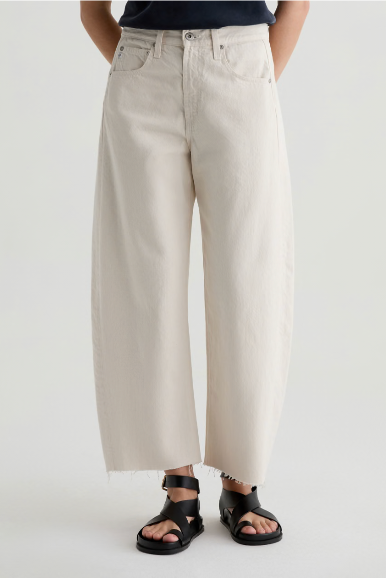 Hattie Crop High Rise Barrel - Opal Stone