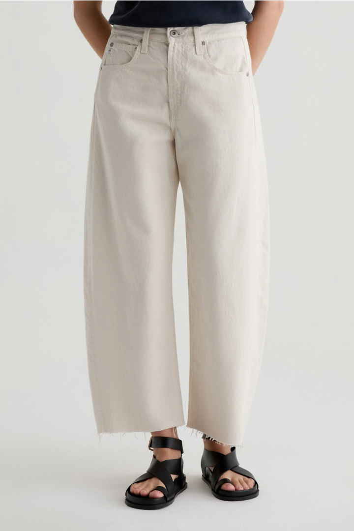 Hattie Crop High Rise Barrel - Opal Stone